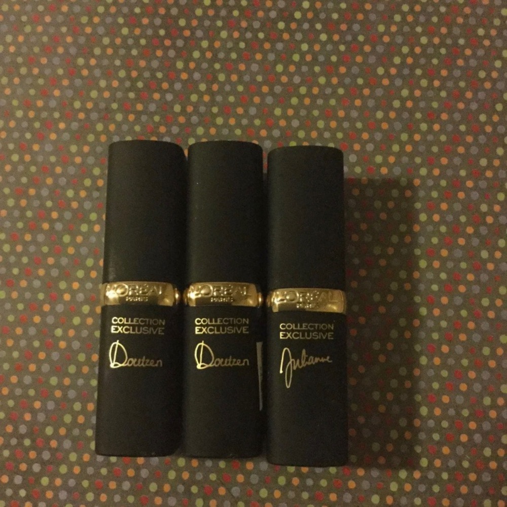 3 exclusive L’Oréal Paris lipsticks.